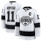 Men's Los Angeles Kings #11 Anze Kopitar White 2024-25 Away Stitched Hockey Jersey Dzhi,baseball caps,new era cap wholesale,wholesale hats